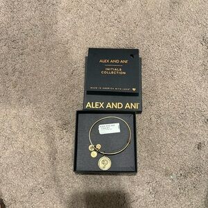Alex and Ani initials p bracelet